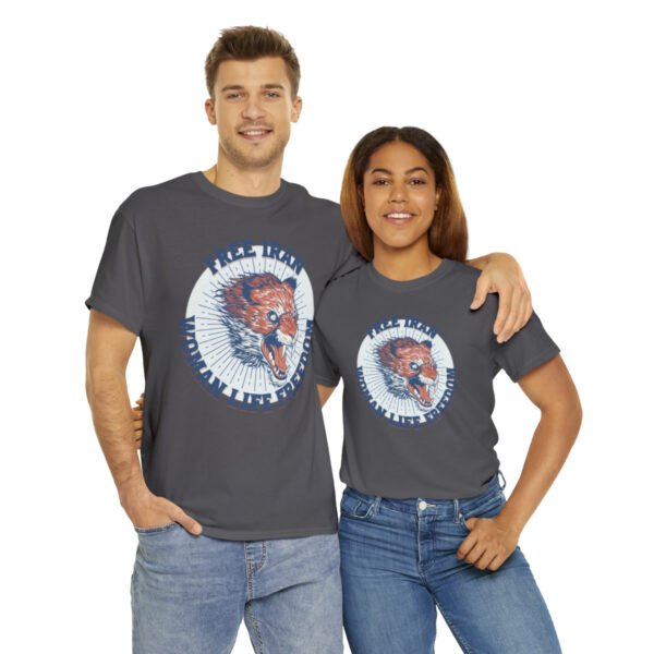 Free Iran Protest | Angry Lion Blue Unisex Shirt - Image 15