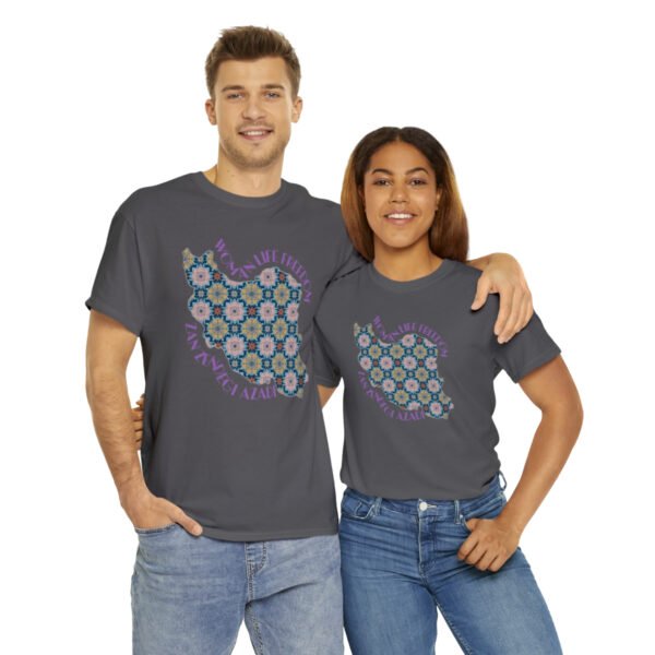 Woman Life Freedom Protest | Flowers Violet Unisex Shirt - Image 15