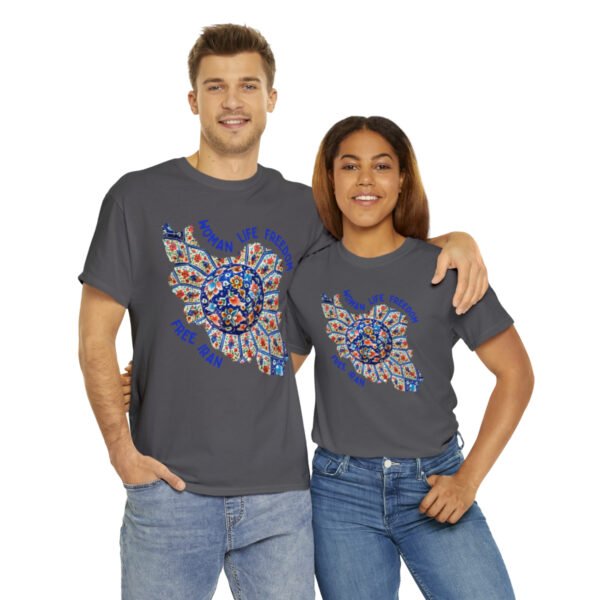 Woman Life Freedom | Persian Art Blue Unisex Shirt - Image 15
