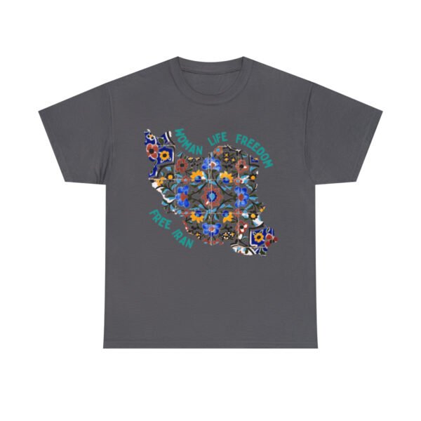Woman Life Freedom | Persian Tiles Green Unisex Shirt - Image 14