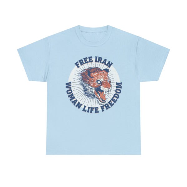 Free Iran Protest | Angry Lion Blue Unisex Shirt - Image 12