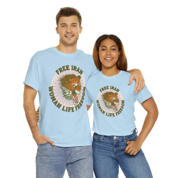 Free Iran Protest | Angry Lion Green Unisex Shirt - Image 13