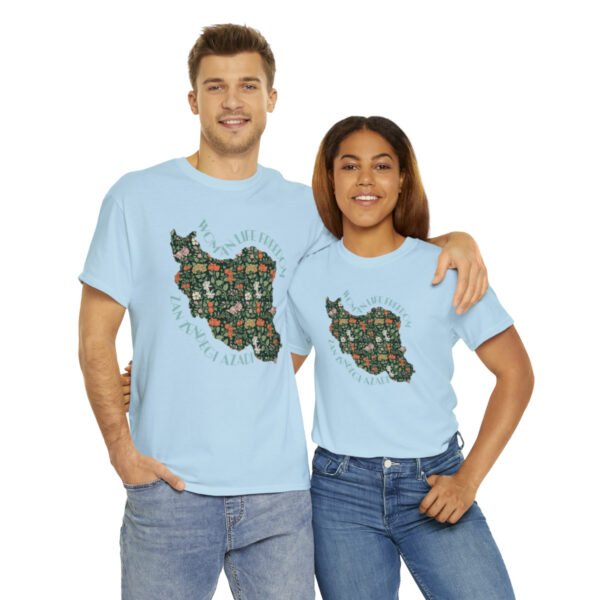Zan Zendegi Azadi | Persian Gift Green Unisex Shirt - Image 13