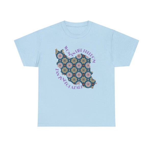Woman Life Freedom Protest | Flowers Violet Unisex Shirt - Image 12