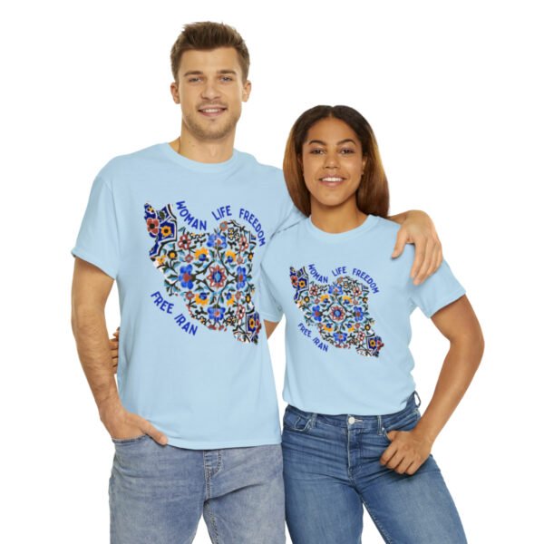 Woman Life Freedom | Persian Tiles Blue Unisex Shirt - Image 13