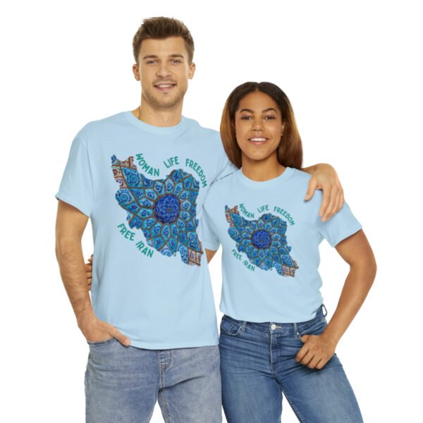 Woman Life Freedom | Persian Minakari Green Unisex Shirt - Image 13
