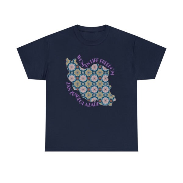 Woman Life Freedom Protest | Flowers Violet Unisex Shirt - Image 18