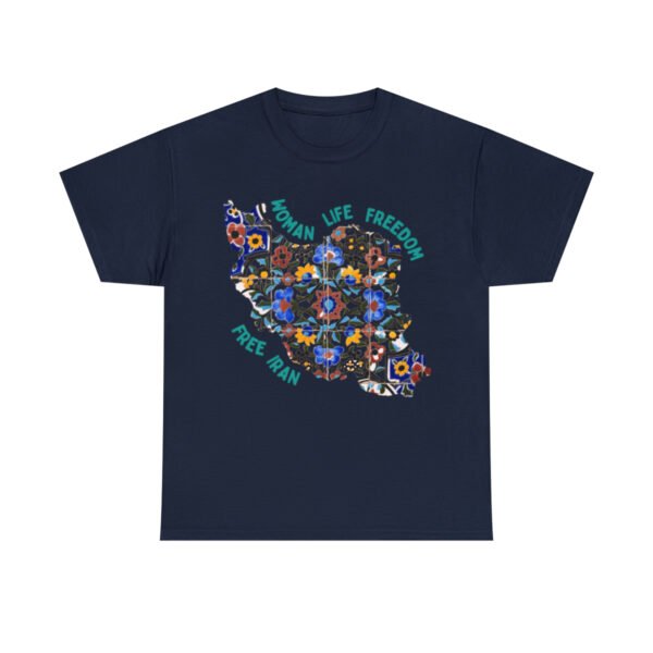 Woman Life Freedom | Persian Tiles Green Unisex Shirt - Image 18