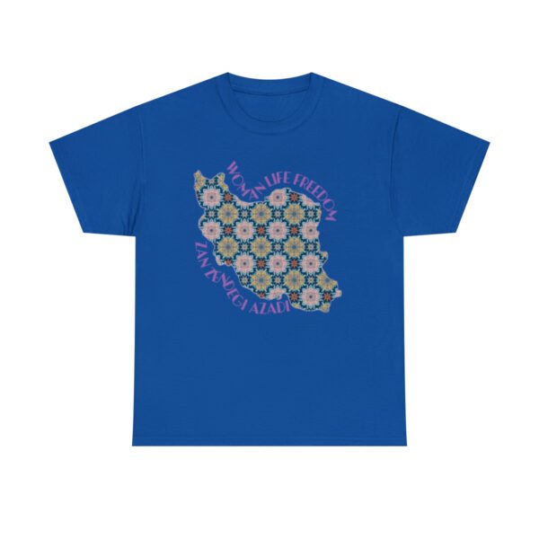 Woman Life Freedom Protest | Flowers Violet Unisex Shirt - Image 16