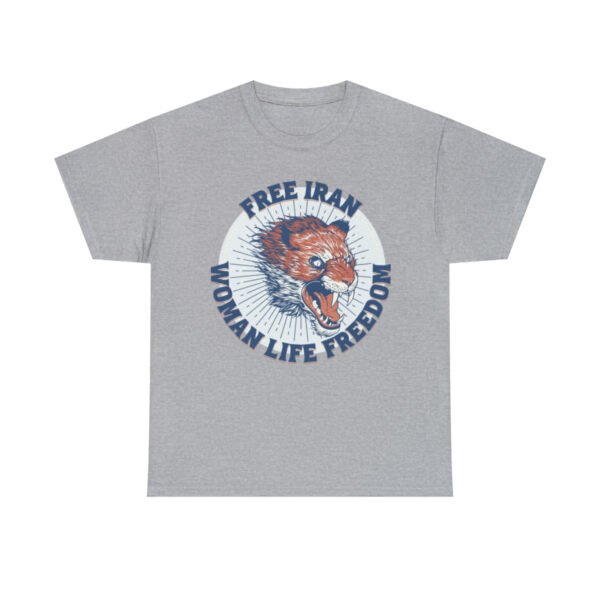 Free Iran Protest | Angry Lion Blue Unisex Shirt - Image 8