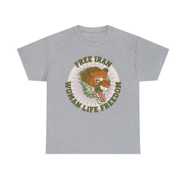 Free Iran Protest | Angry Lion Green Unisex Shirt - Image 8