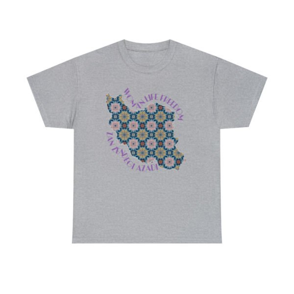 Woman Life Freedom Protest | Flowers Violet Unisex Shirt - Image 8
