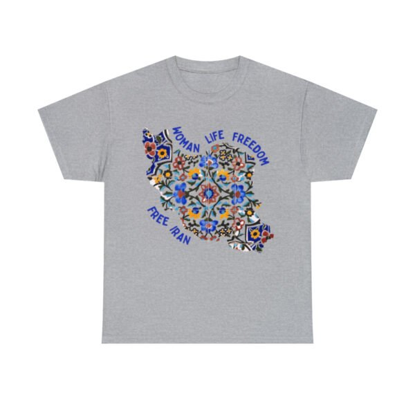 Woman Life Freedom | Persian Tiles Blue Unisex Shirt - Image 8