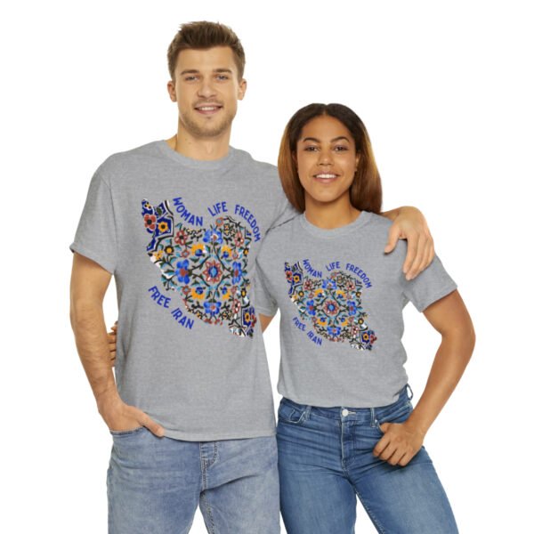 Woman Life Freedom | Persian Tiles Blue Unisex Shirt - Image 9