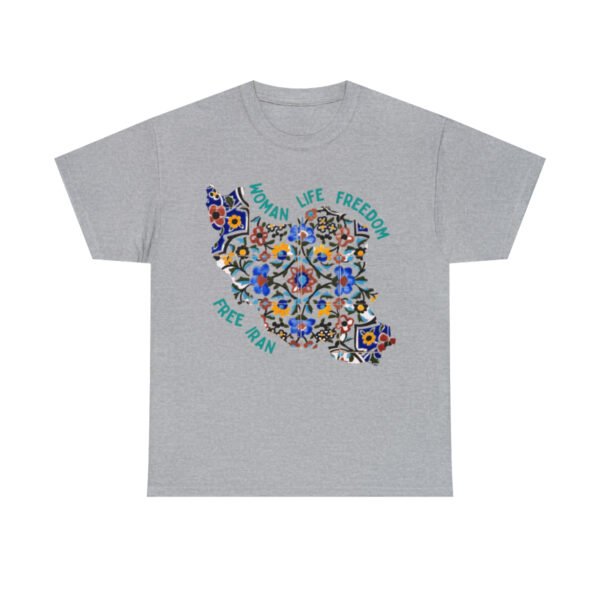 Woman Life Freedom | Persian Tiles Green Unisex Shirt - Image 8