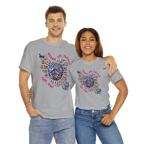 Woman Life Freedom | Persian Art Red Unisex Shirt - Image 9