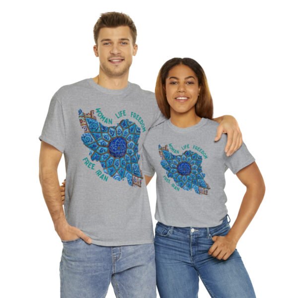 Woman Life Freedom | Persian Minakari Green Unisex Shirt - Image 9