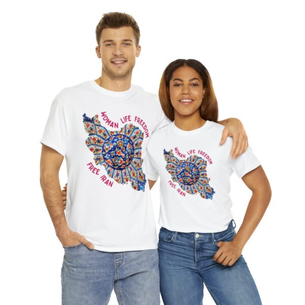 Woman Life Freedom | Persian Art Red Unisex Shirt - Image 3