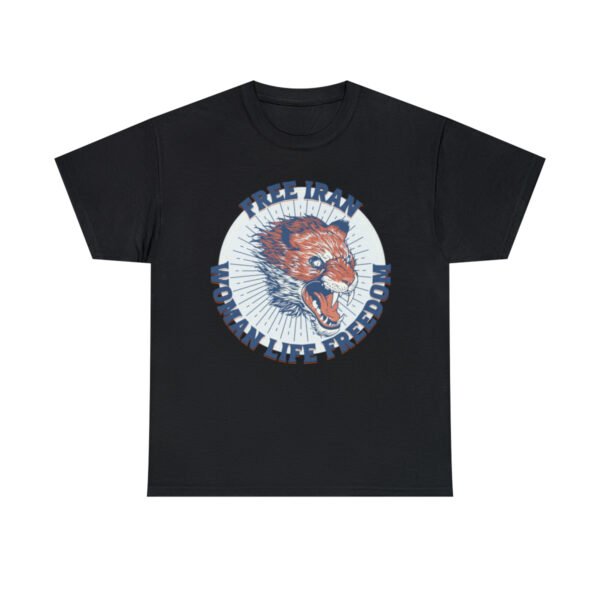 Free Iran Protest | Angry Lion Blue Unisex Shirt - Image 4