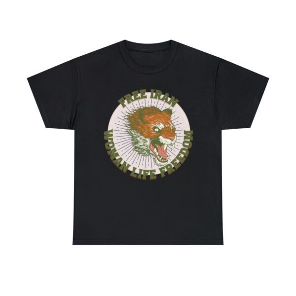 Free Iran Protest | Angry Lion Green Unisex Shirt - Image 4