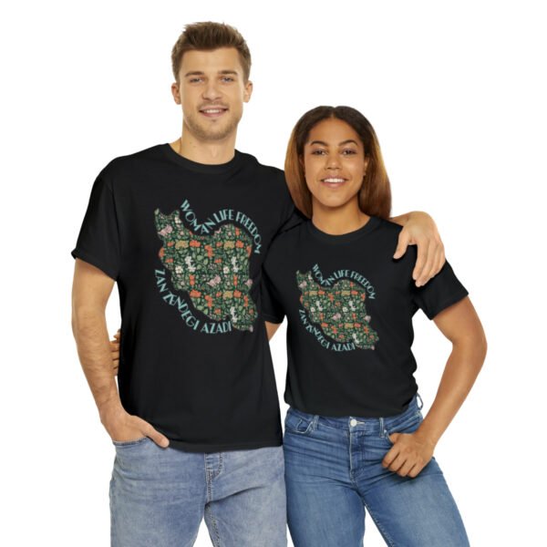 Zan Zendegi Azadi | Persian Gift Green Unisex Shirt - Image 5