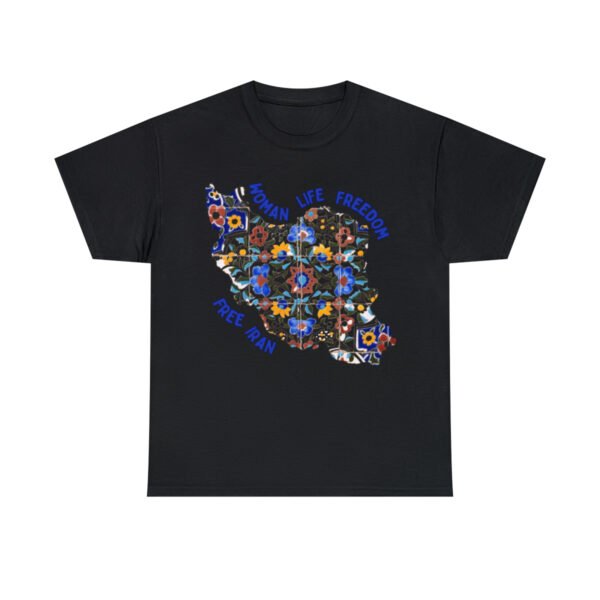 Woman Life Freedom | Persian Tiles Blue Unisex Shirt - Image 4
