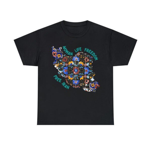 Woman Life Freedom | Persian Tiles Green Unisex Shirt - Image 4