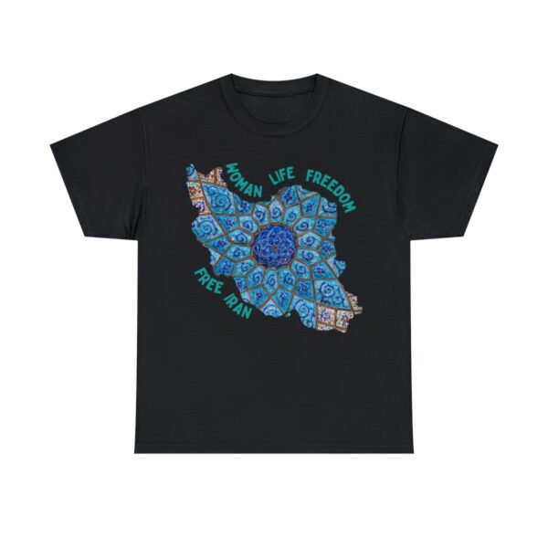 Woman Life Freedom | Persian Minakari Green Unisex Shirt - Image 4