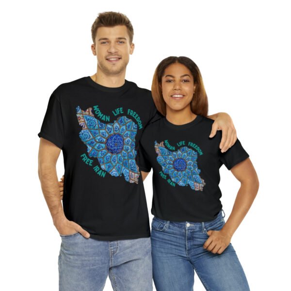 Woman Life Freedom | Persian Minakari Green Unisex Shirt - Image 5