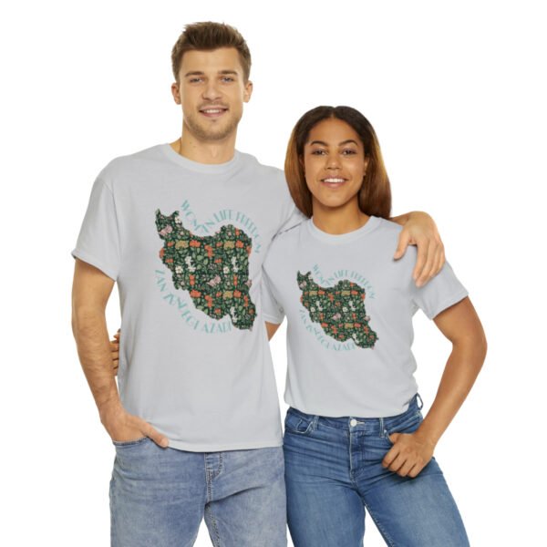 Zan Zendegi Azadi | Persian Gift Green Unisex Shirt - Image 7