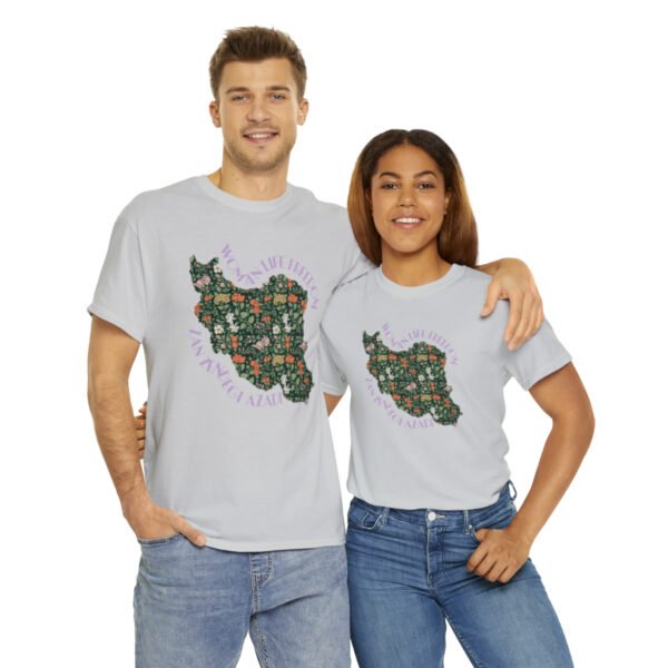 Zan Zendegi Azadi | Persian Gift Violet Unisex Shirt - Image 7