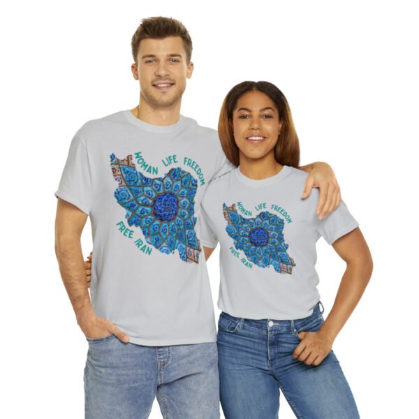 Woman Life Freedom | Persian Minakari Green Unisex Shirt - Image 7