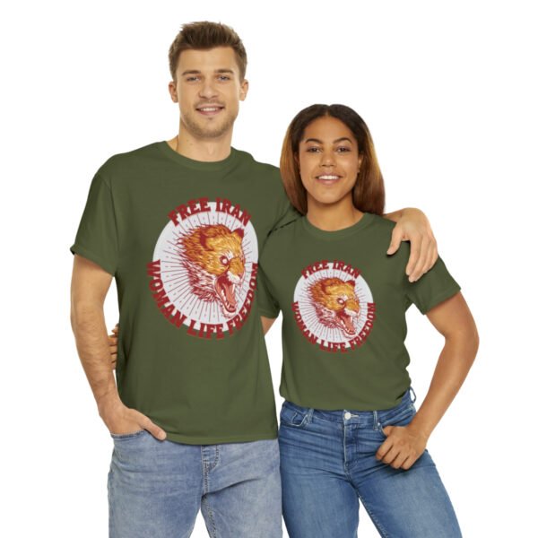 Free Iran Protest | Angry Lion Red Unisex Shirt - Image 11