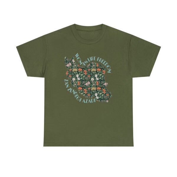 Zan Zendegi Azadi | Persian Gift Green Unisex Shirt - Image 10