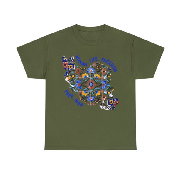 Woman Life Freedom | Persian Tiles Blue Unisex Shirt - Image 10