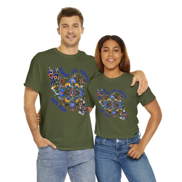 Woman Life Freedom | Persian Tiles Blue Unisex Shirt - Image 11