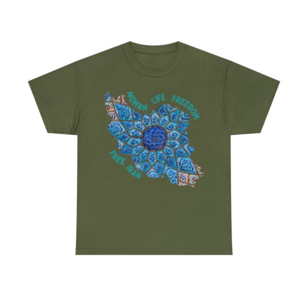 Woman Life Freedom | Persian Minakari Green Unisex Shirt - Image 10