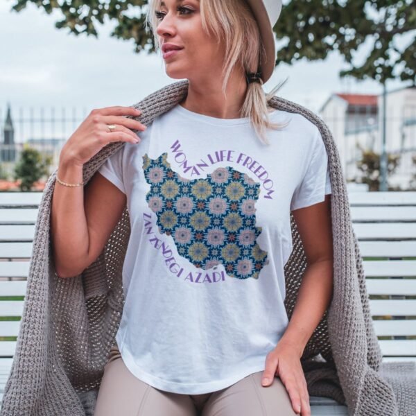 Woman Life Freedom Protest _ Flowers Violet Unisex Shirt