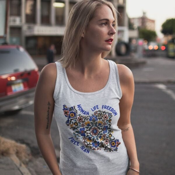 Women Life Freedom _ Persian Tiles Blue Unisex Tank