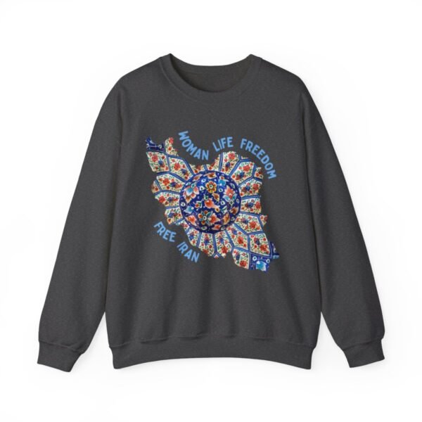 Woman Life Freedom | Persian Art Blue Sweatshirt - Image 7