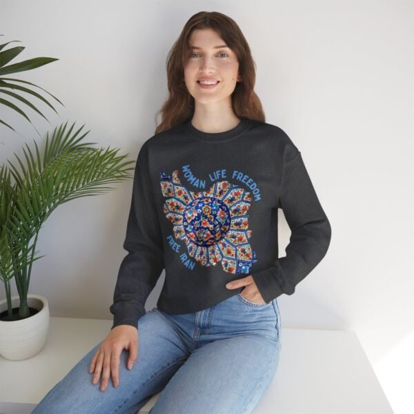 Woman Life Freedom | Persian Art Blue Sweatshirt - Image 9