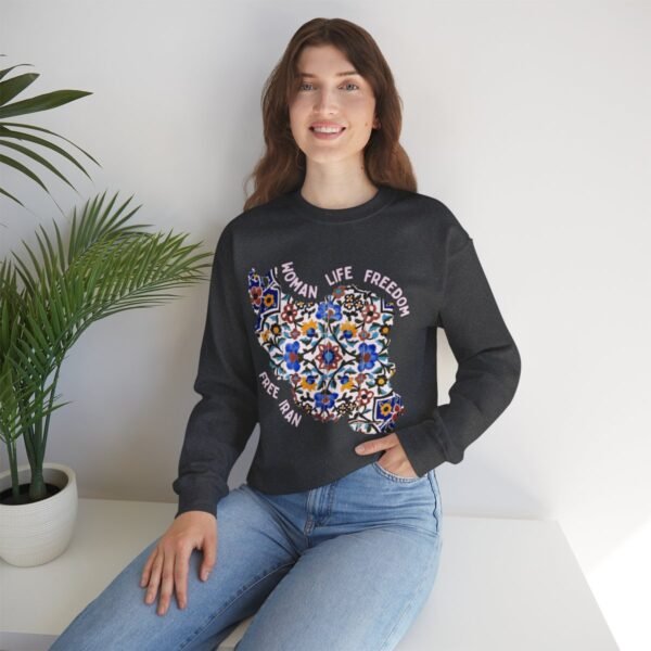 Woman Life Freedom Movement | Persian Tiles Red Sweatshirt - Image 9