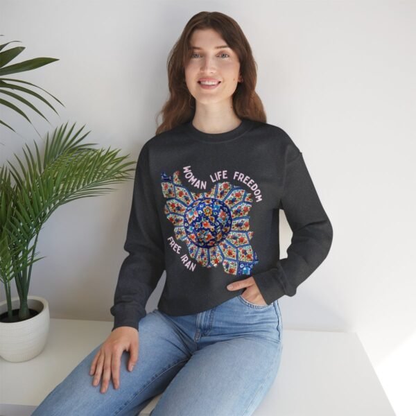 Woman Life Freedom | Persian Art Red Sweatshirt - Image 9