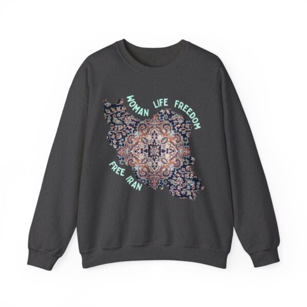 Woman Life Freedom | Persian Rug Green Sweatshirt - Image 7