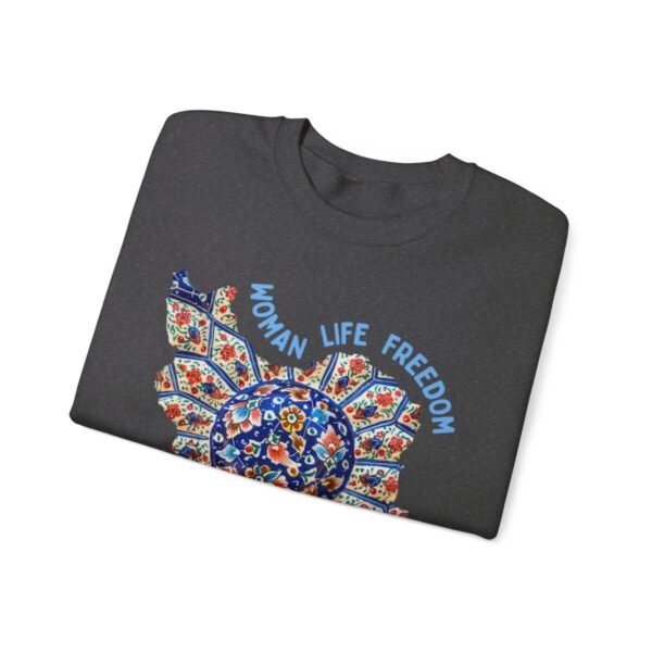 Woman Life Freedom | Persian Art Blue Sweatshirt - Image 8