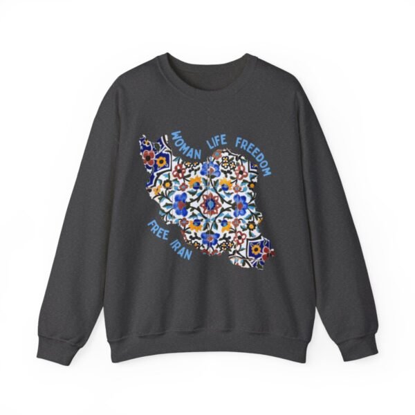 Woman Life Freedom Movement | Persian Tiles Blue Sweatshirt - Image 7