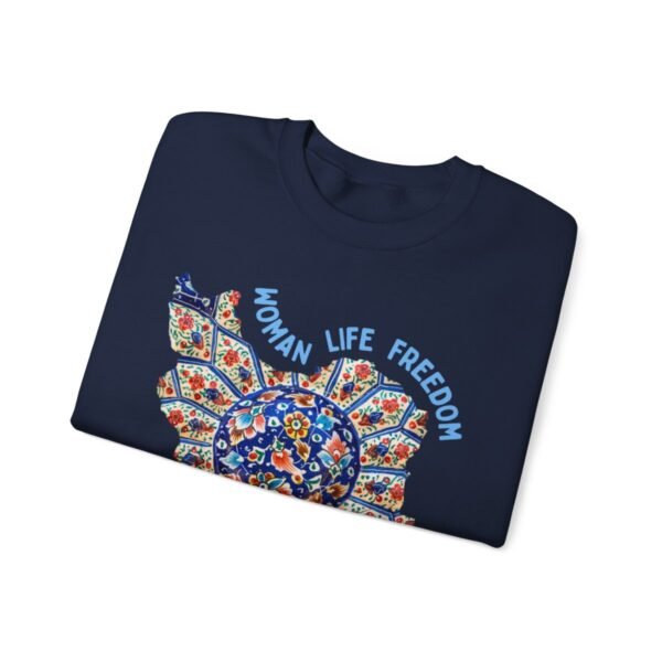 Woman Life Freedom | Persian Art Blue Sweatshirt - Image 14