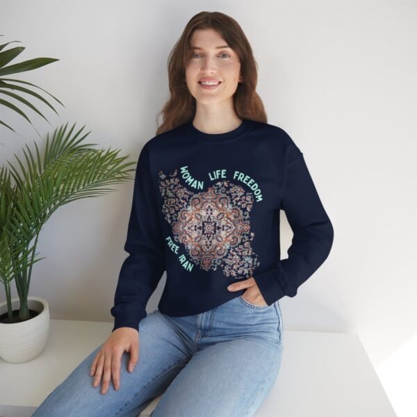 Woman Life Freedom | Persian Rug Green Sweatshirt - Image 15