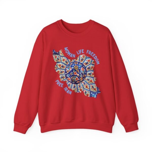 Woman Life Freedom | Persian Art Blue Sweatshirt - Image 16