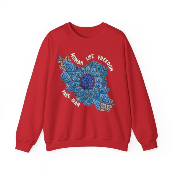 Woman Life Freedom Artwork | Persian Minakari Green Sweatshirt - Image 16
